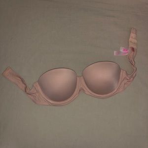 VS PINK Beige Strapless Bra